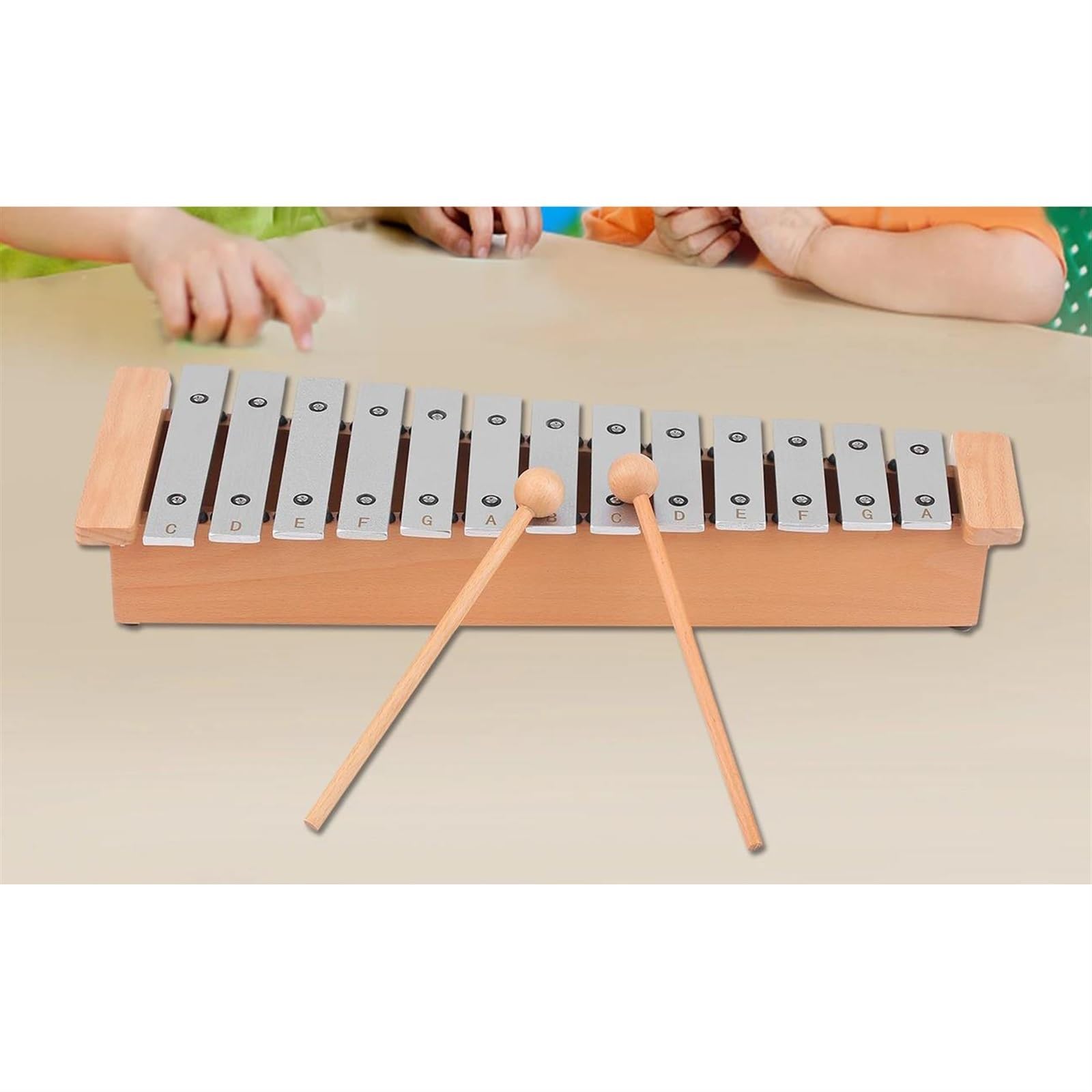 Ksylofon 13-Note Glockenspiel Przenośny Aluminiowy Fortepian Ksylofon Instrument Perkusyjny Instrument Muzyczny