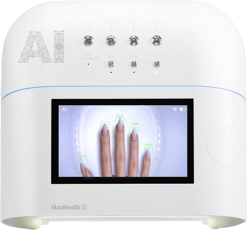 AI UV LED Nail Lamp for Gel Nails - O NAIL Smart Precision Scan Reduces UV Exposure, 109 LED Nail Dryer with HD Display, 2X Fast Curing Light for Professional Salon & Home (Battery Not Included)