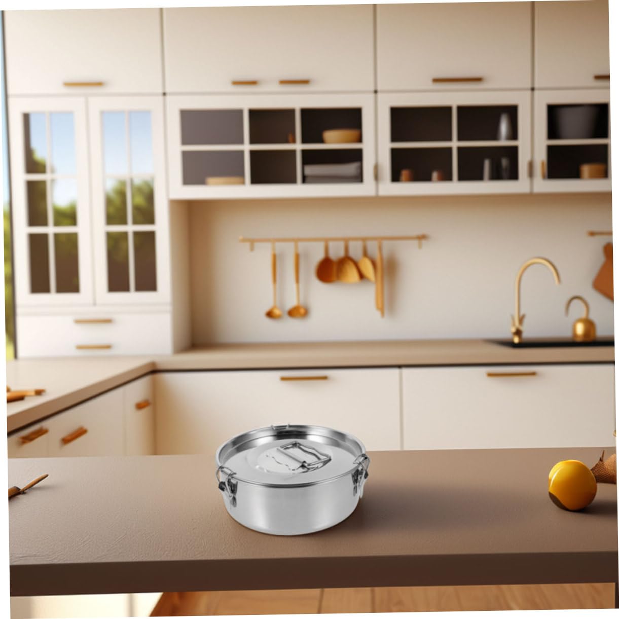 Abaodam Stampo Per Flan Con in Acciaio Teglia Per Pentole Pressione Stampo Per Preparare Flan Accessorio Per Teglia Da Forno