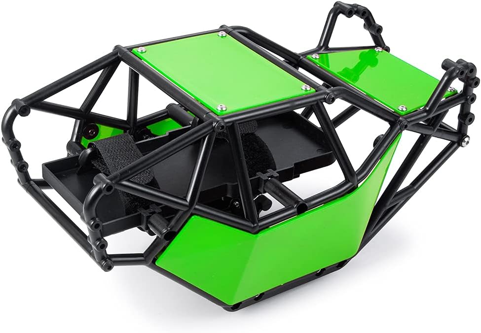 RCLIONS RC Crawler Roll Cage Rock Buggy Body Shell for 1/10 RC Car Axial SCX10,SCX10 II 90046 (Green)