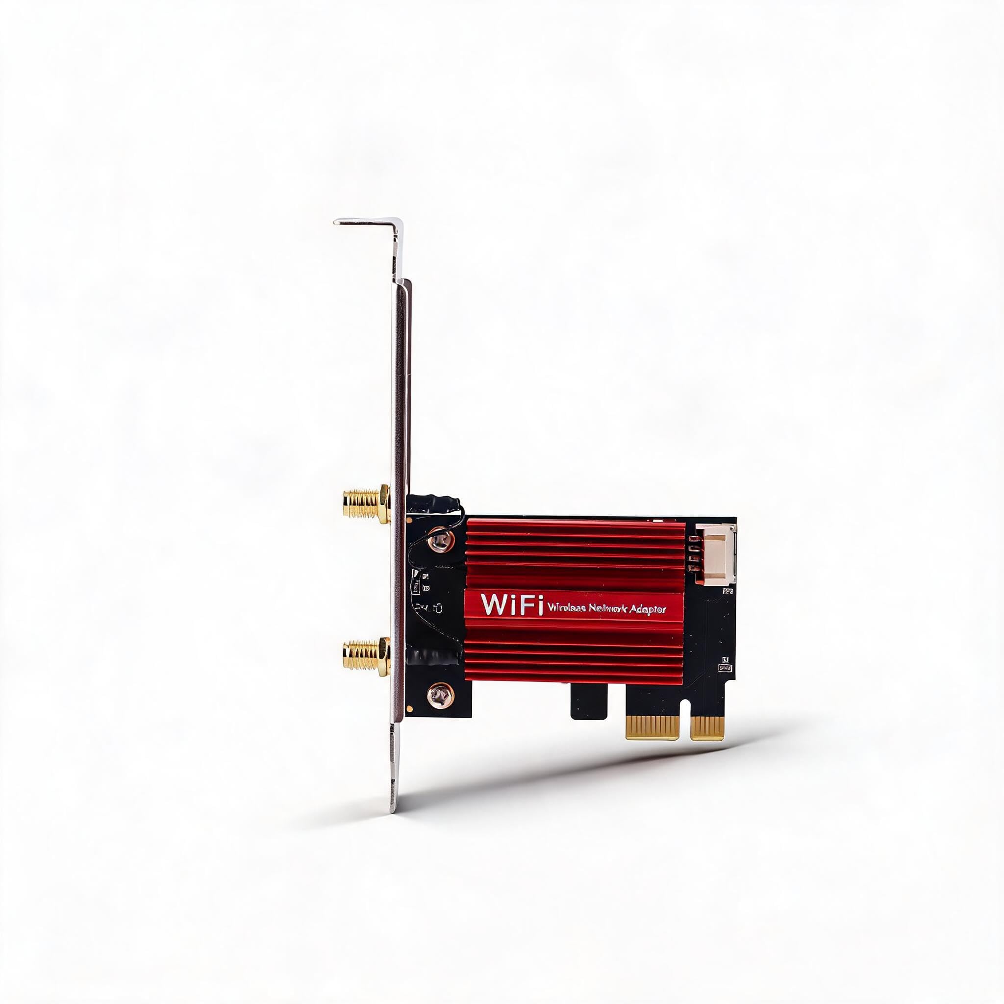 Karta Sieciowa 7260AC Pro PCIE WiFi na PC, Dwuzakresowa Karta Bluetooth 4.0 PCIEx1 1200Mbps 2.4G/5G z podwójną anteną 10dBi dla 7 8 10 11
