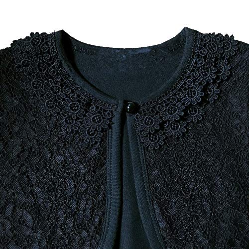 Image of CHENXIN Girl Shrugs Knit Long /Short Sleeve Lace Bolero Cardigan Shrug