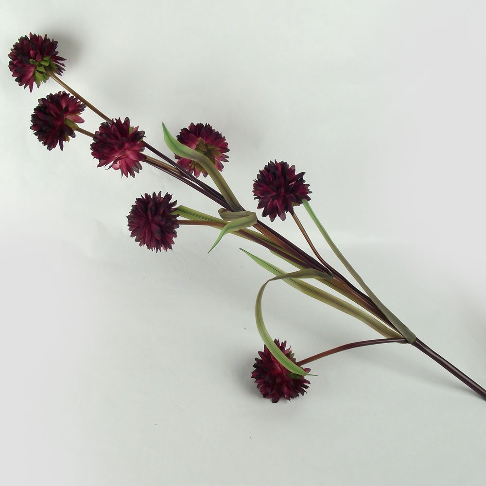 Meena Supplies 7 Head Chrysanthemum Allium Spray Dusky Pink - Artificial Flowers