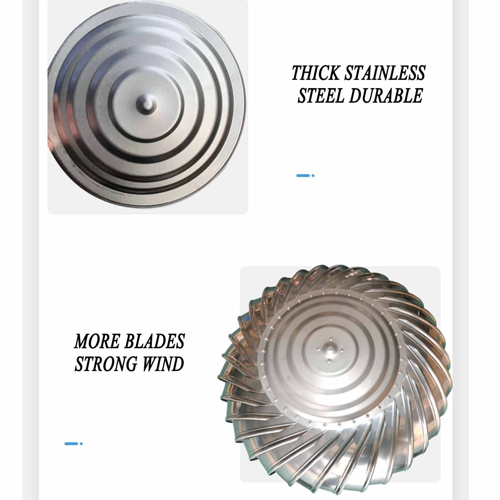 Rotat Comignolo cappello, Cappello rotante per camino in acciaio inox，acciaio inox 304 Cowl uccello Guard Spinner，Cowl cappello con Claw base Energy Sav,tetto Ventilator (Misura: 400mm/15.74in)