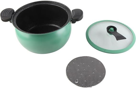 Micro Pressure Cooker Fast Cooking Cookware, Domestic Non Stick Pressure Cooker with Lid, Multi Functional Big Capacity Universal Stew Pot Micro Pressure Cooking Pots Kitchenware