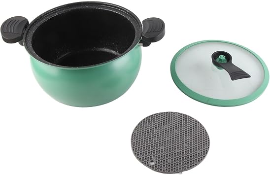 Micro Pressure Cooker Fast Cooking Cookware, Domestic Non Stick Pressure Cooker with Lid, Multi Functional Big Capacity Universal Stew Pot Micro Pressure Cooking Pots Kitchenware