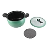 POCREATION Plumpy Micro Pressure Cooker, Non Stick Pot, 8L Multifunction Gas Stove Open Fire Induction Cooker Universal Stew Pot with Steamer, Higher Pressure Cooking (5L)