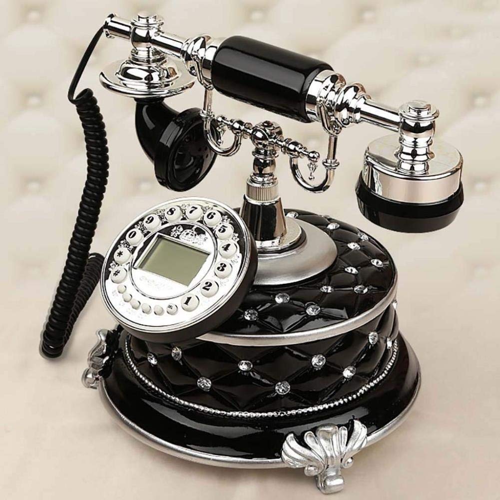 Téléphone fixe antique au salon pour une décoration de maison rétro