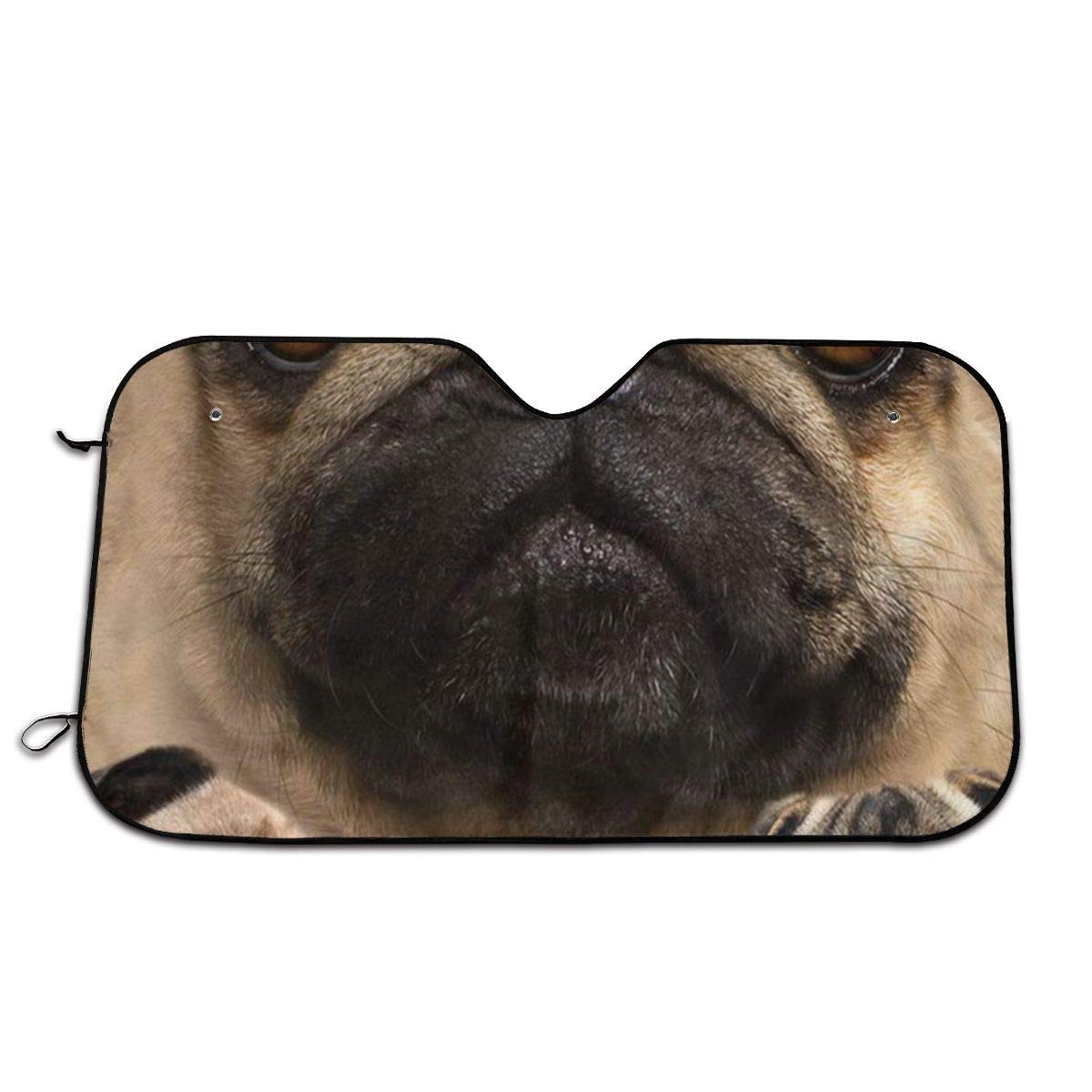 Funny Pug Dogs Pet Window Sunshade Keeps Vehicle Cool