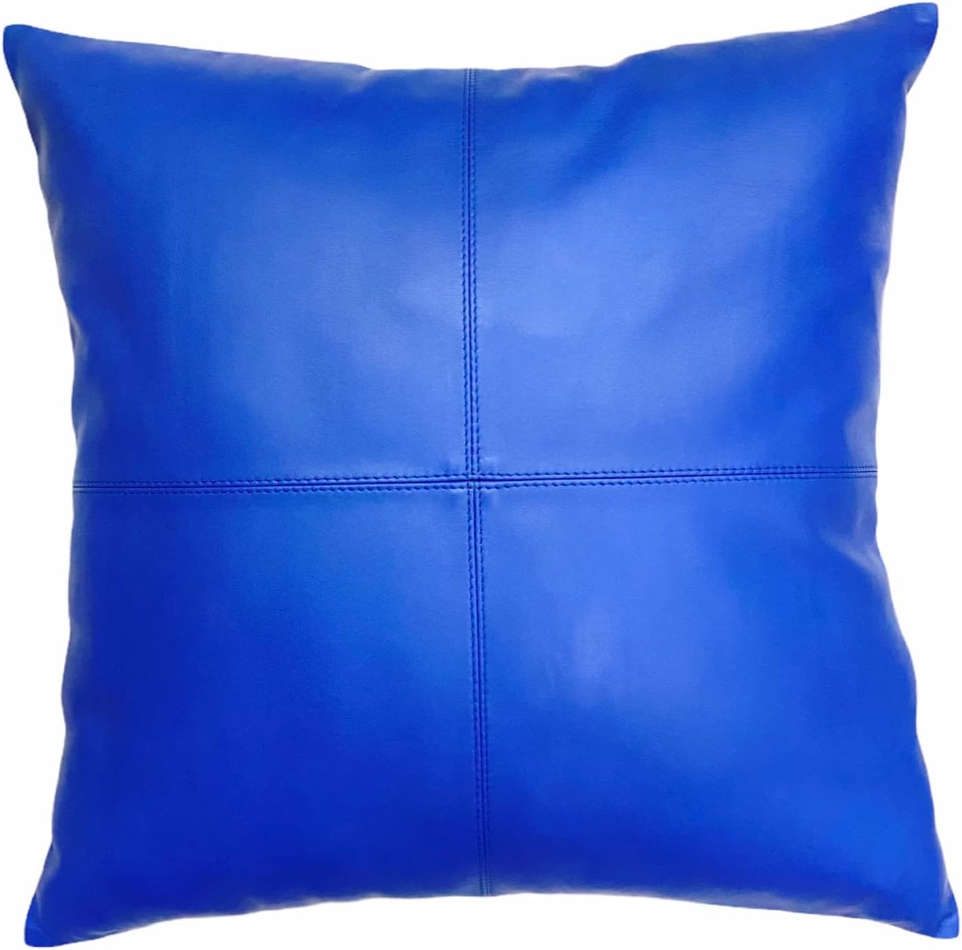 Lambskin Leather Cushion Pillow Cover (Tan-P, 16x16)