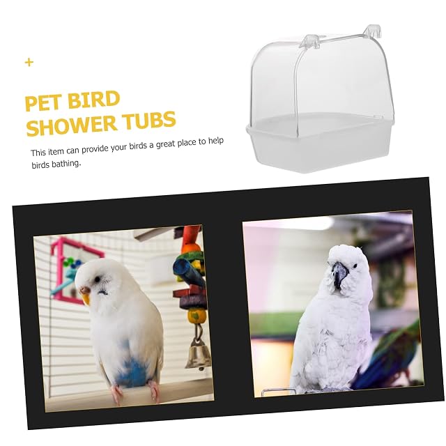 Foto 6 de 8 de BCOATH 2 Piezas bañera de pájaro Accesorios para Mascotas Tina de baño para Mascotas bañera para pájaros…