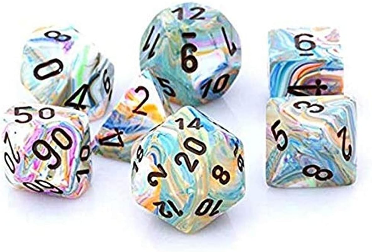 Chessex CHX27441 Dice - Festive: 7Pc Vibrant/Brown