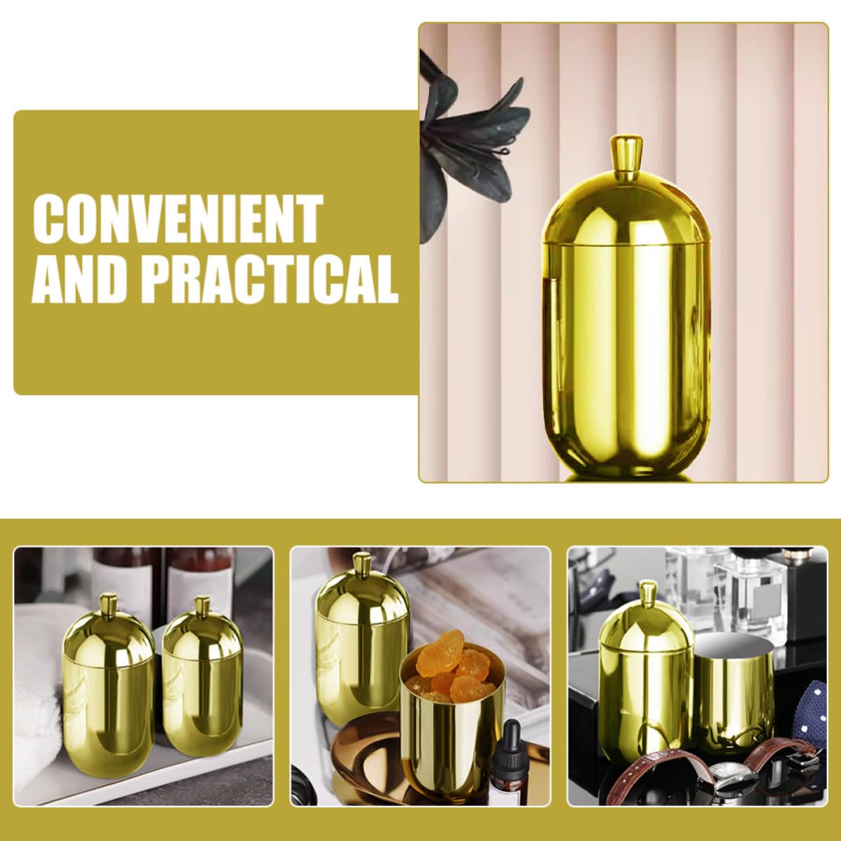Leere Diffusorflasche aus Edelstahl mit Deckel und Diffuser Funktion Aromatherapie Behälter in Gold für Ätherische Öle und Dekorative Raumduft Anwendung