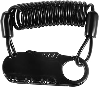 Vaguelly Lock Code Helmet Lock Cable Combination Cable Lock Helmet Lock for Motorcycle Security Locking Chain Combination Locking Chain Universal Helmet Lock Zinc Alloy Bike Sewing