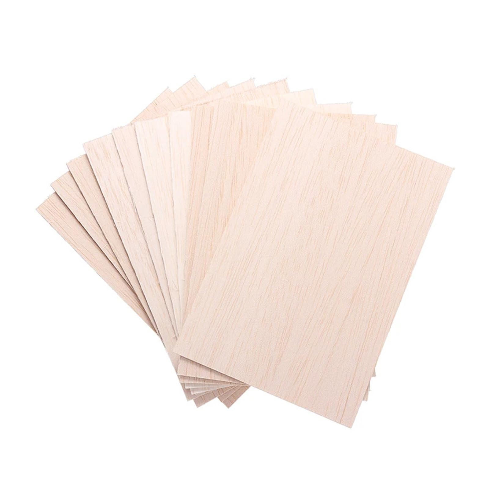 Kit surtido de 5 a 20 hojas de madera de balsa, láminas de madera de balsa para proyectos escolares y manualidades, palos de madera clara de 1 a 8 mm de grosor (300 x 100 x 8 mm, 10 unidades)