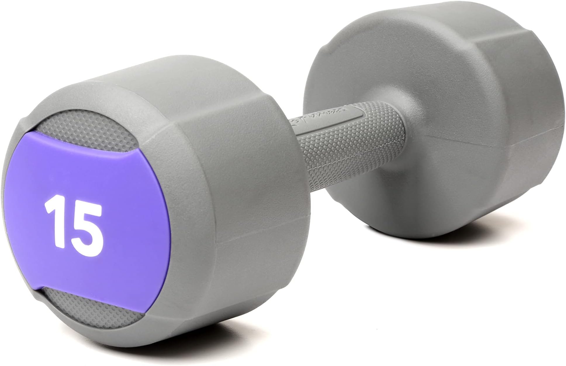 STUDIO INDIVIDUAL GREY URETHANE 15LB DUMBBELL