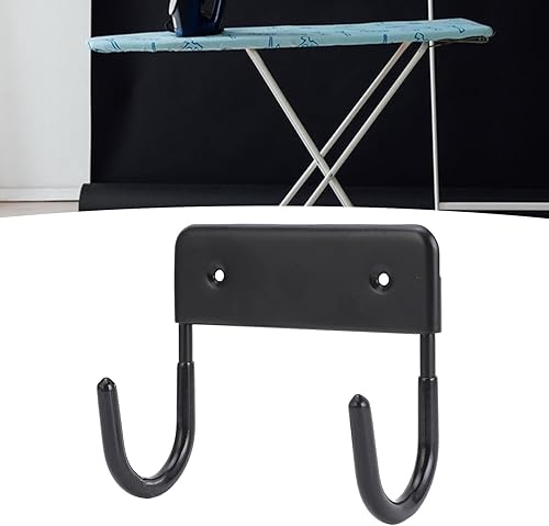 Miniatura 9 de Soporte de pared para tabla de planchar, soporte multifuncional para ahorrar espacio, para montar en la pared (negro mate)