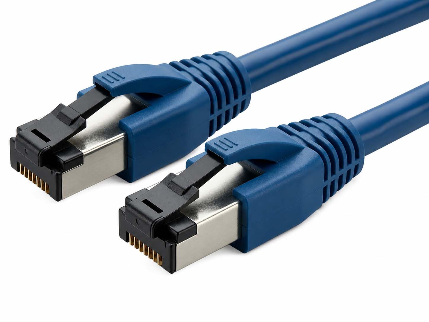 Сетевой кабель CAT 8.1, 10 метров, синий, 1 шт., патч-кабель RJ45 LAN, 40 Гбит/с, 2000 МГц, F/FTP PiMF, LSZH, высокоскоростной гиг