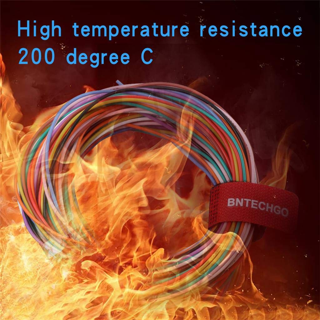 BNTECHGO Zestaw silikonowych drutów 26 G, ultra elastyczny, 10 kolorów, wysoka odporność 200 stopni C 600 V, izolacja silikonowa 26 AWG, przewód silikonowy 30 żył z Tinned Copper Wire Stranded Wire