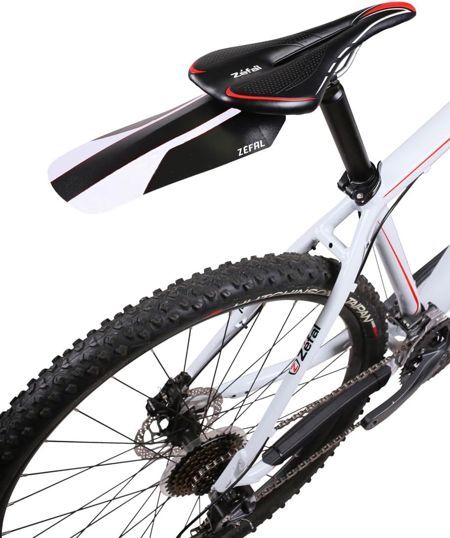 ZEFAL Shield Lite XL Pack - Two Mountain Bike Saddle Mudguards, White/Black