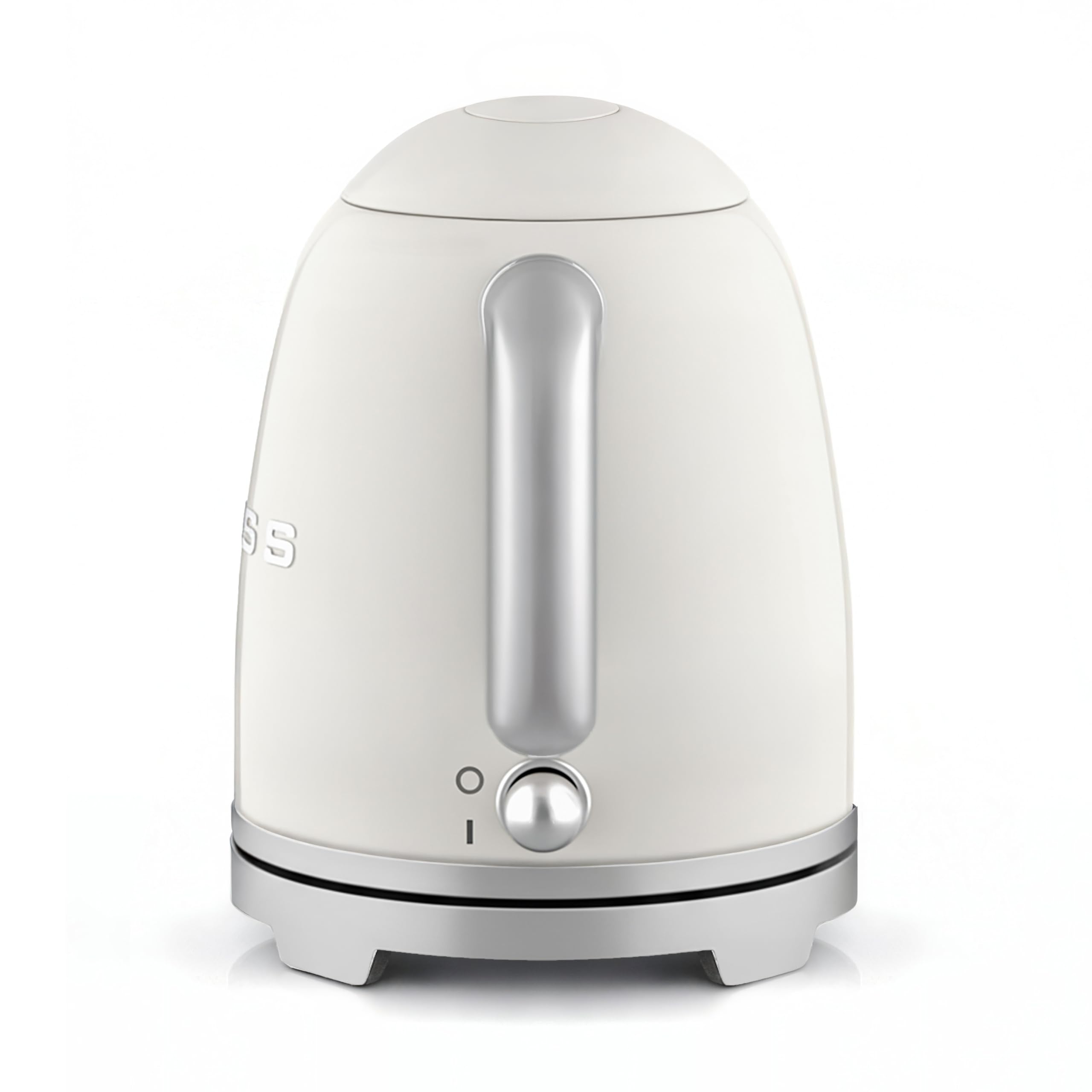 SWEISS - Hervidor eléctrico vintage KTS8, 1 L, acero inoxidable, compacto, 1200 W, practico, ebullición rápida, nivel de agua visible y graduado, apagado automático, base giratoria 360°, beige