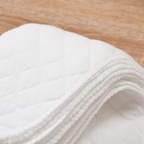 Miniatura 5 de 10 piezas de pañales de algodón de tres capas, reutilizables, sólidos, casuales, para bebés, fundas para pañales (tres capas, S, 11.81 x 4.33