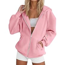 Zip Up Sweatshirt Women 2026 Y2K Casual Long Sleeve Zipper Hoodies | Comfy Fleece Lined, Long Sleeve Pockets, Drawstring Hooded, Loose Fit, Trendy Y2K, Track Jackets, Spring Winter Clothing