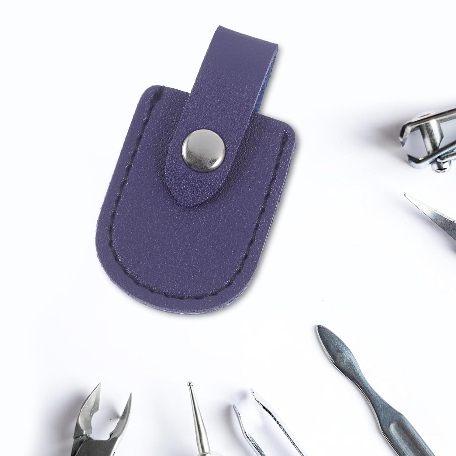 3pcs Professional Nail Art Scissors Cover Cuticle Nipper Handle Sleeve Pu Nail Clippers Protector