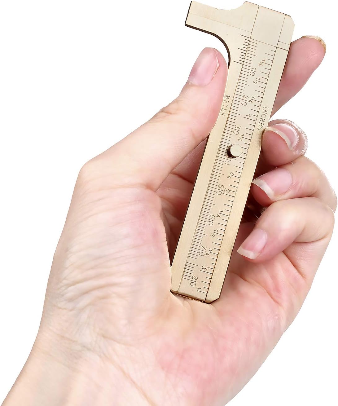Juland Retro Vernier Caliper Copper Alloy Mini Brass Sliding Pocket Caliper Metal Double Scale for Measuring Gemstones and Jewelry Components Bead Wire Guitar Repair 80 mm /3.15"