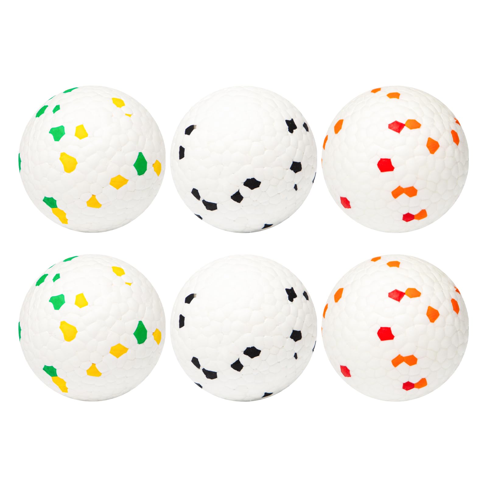 Pilikoll 6 Pcs 6cm Indestructible Dog Ball Toy Dog Ball Chew Toys Dog Balls Toys Indestructible Dog Tennis Ball Toys E-TPU Durable Teething Chew Toys for Large Medium Small Dogs and Puppies — image 1