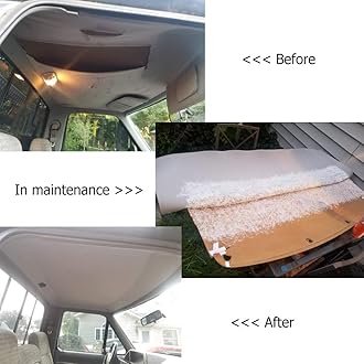 SBWLKJ Headliner Fabric Mesh Type 60" W×38" L with Foam Backing Headliner Material Car Roof Upholstery Fabric for Automotive Truck RV Boat Home Replacement DIY, Beige
