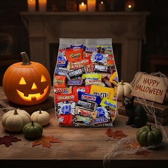 Halloween Chocolate Candy Variety Pack - 2lb Bulk Candy Individually Wrapped - Assorted Halloween Candy for Trick or Treat, Party Favors, Goodie Bags and Pinatas - 2 Pounds