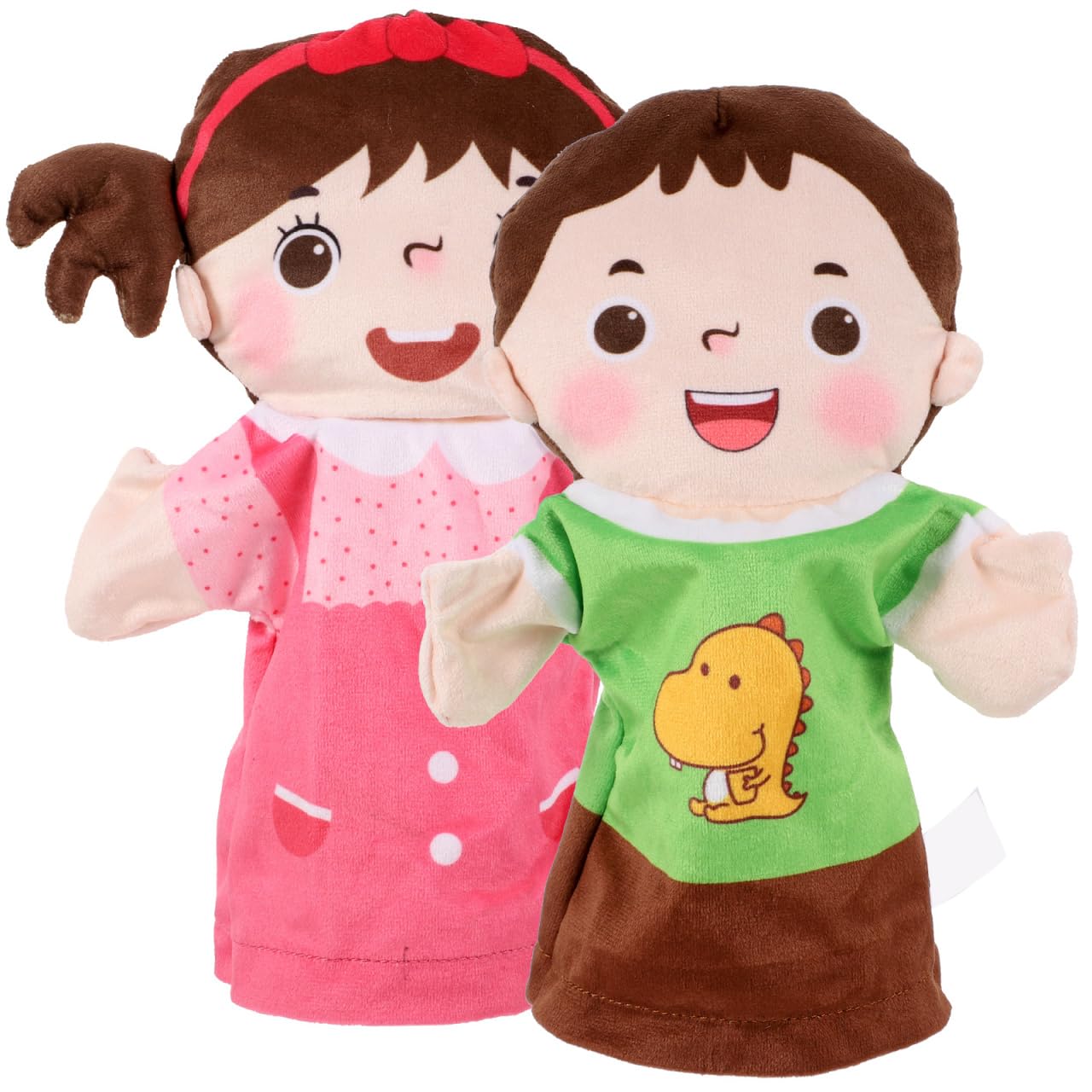 Alipis Títeres De Mano para Niños Set De Marionetas Familiares De Peluche Interactivas Figura Realista De 24X8 Pulgadas Juguete Educativo para Juegos De rol Familiar