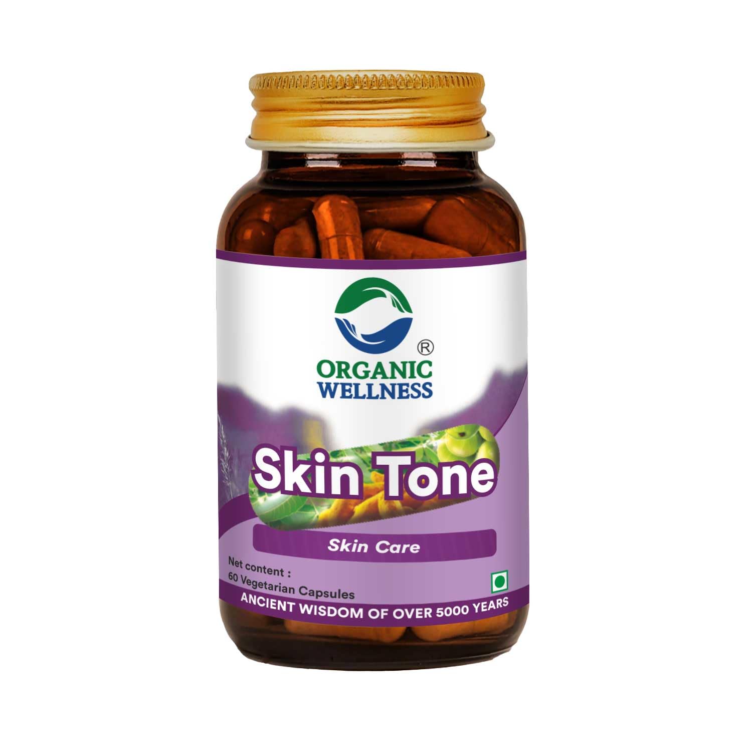 Organic Wellness Skin-tone Ayurvedic Supplement Skin Glow & Reduces Dark Spots Rejuvenates And Restores The Skin Healthy Radiant Glow For Men & Women (60 N Veg Capsules)-image-41
