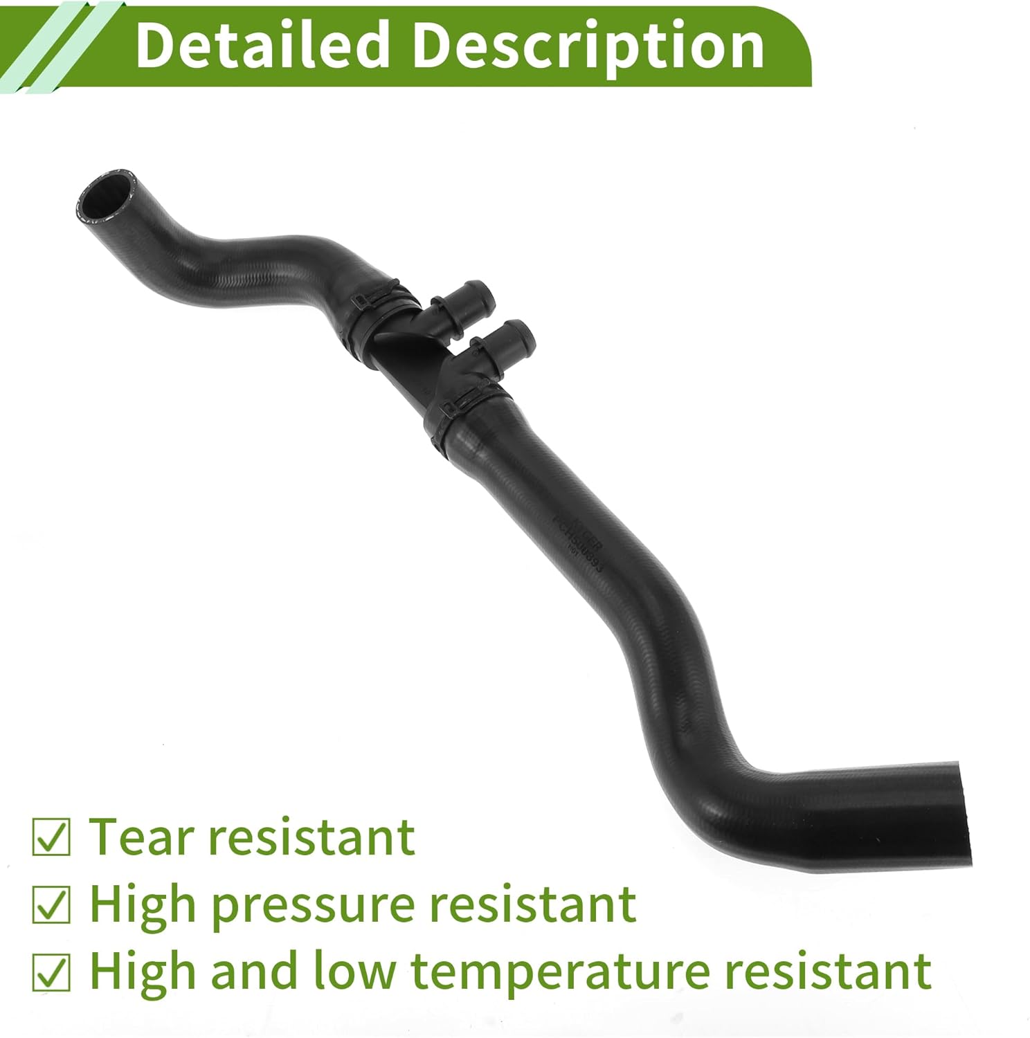 No.PCH500893 Radiator Hose for Land Rover Range Rover Sport 4.2L 2006-2009 Good Sealing Black Lower Coolant Water Hose Rubber 1 Pc