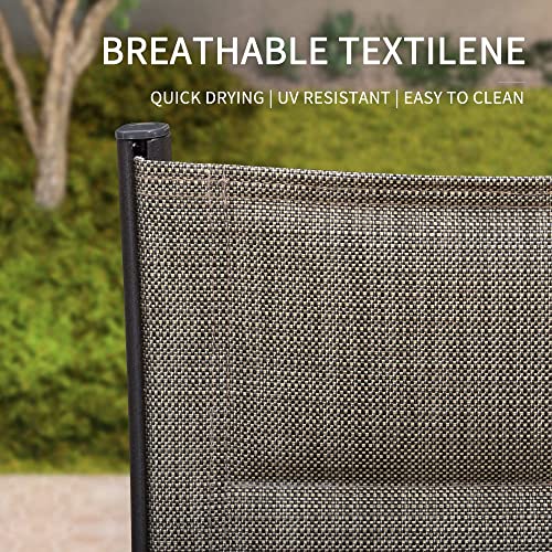 Purple Leaf 7-Piece Outdoor Patio Dining Set With Expandable Metal Table And Swivel Chairs For Outside Porch Deck Balcony Backyard Modern Outdoor Dining Furniture Sets #TOP4