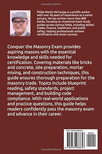 Conquer the Masonry Exam: Your Guide to a Career as a Mason Using Bricks, Concrete, Concrete Blocks, and Stones to Build Structures (Skilled Trades Exams)
