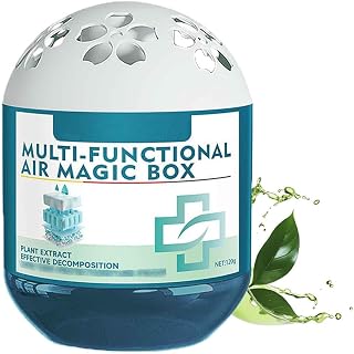 Caja mágica de eliminación de polvo de purificación de aire interior, caja mágica de aire multifuncional de recolección automática de polvo, frescura duradera para áreas de mascotas (1pc)