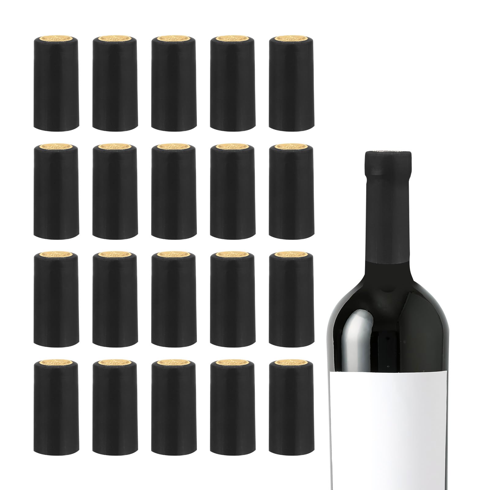 QUARKZMAN 100pcs PVC Chaleur Rétrécir Urnes Alcool Bouteille