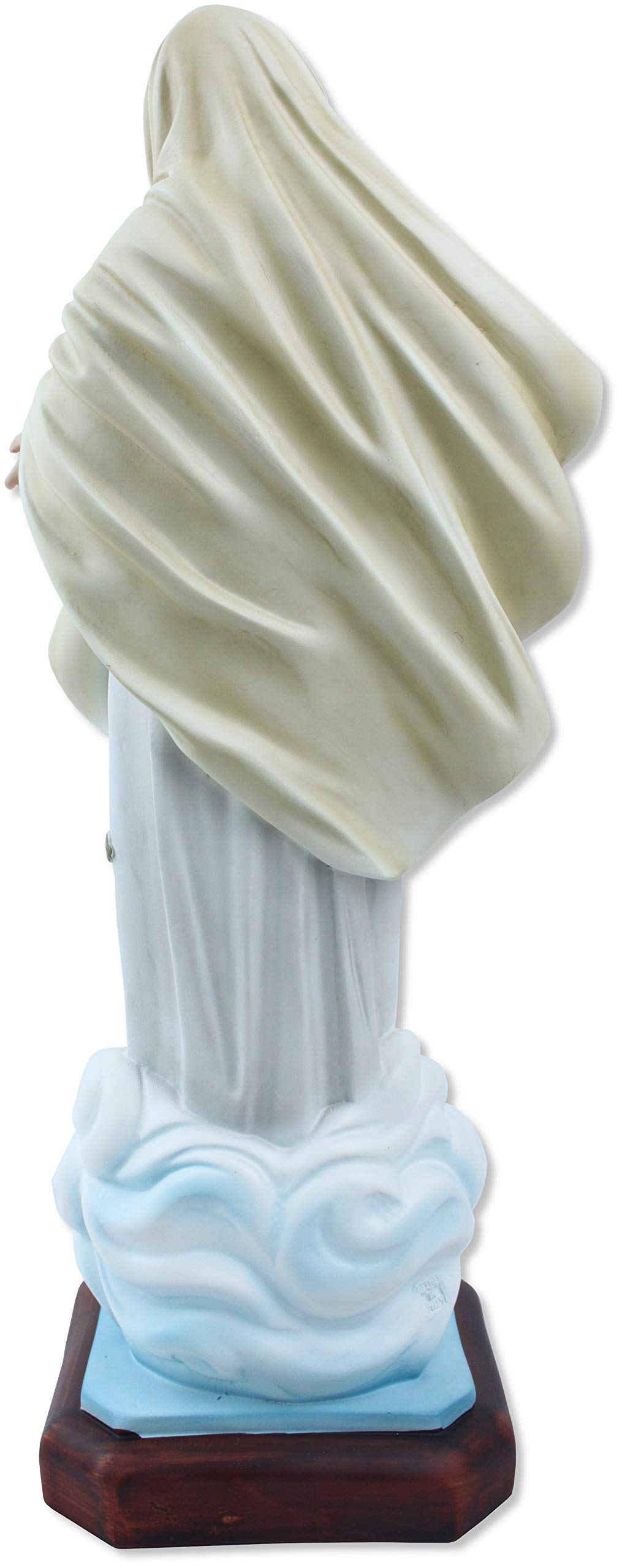 Proposte Religiose Statua della Madonna di Medjugorje in Resina Vuota. Altezza cm 40. Dipinta a Mano.