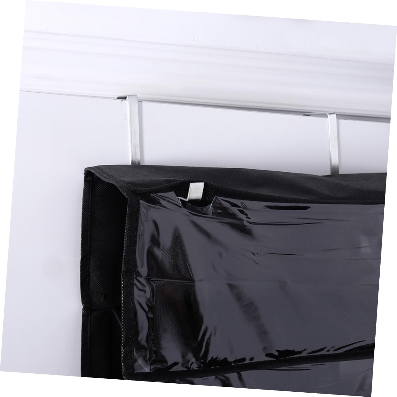 2PCS Over Door Shoe Organizer Rack with Large Capacity Hanging Storage for Closet Bedroom Dorm Room Space Saving Black
