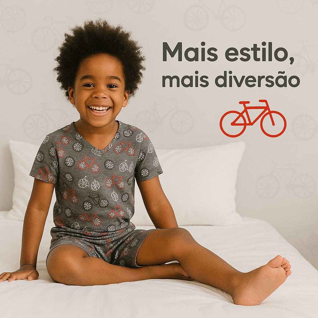 Kit 3 Pijama Infantil de Verão Menino, Conjunto Curto de Poliéster, Estampas Exclusivas e Divertidas em promoção! Veja a oferta e mais achadinhos de Pijamas & Fantasias Infantis 7 Hoje é o melhor dia para comprar Kit 3 Pijama Infantil de Verão Menino, Conjunto Curto de Poliéster, Estampas Exclusivas e Divertidas com aquele preço maroto! Promoção! Aproveite a oferta! 7