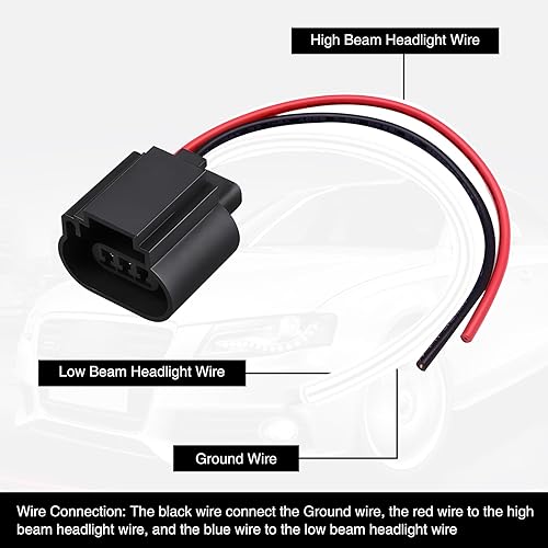 Miniatura 4 de Slykew 2 adaptadores hembra H139008 para enchufe de automóvil, bombillas antiniebla para vehículos, accesorios de arnés de cableado universal para