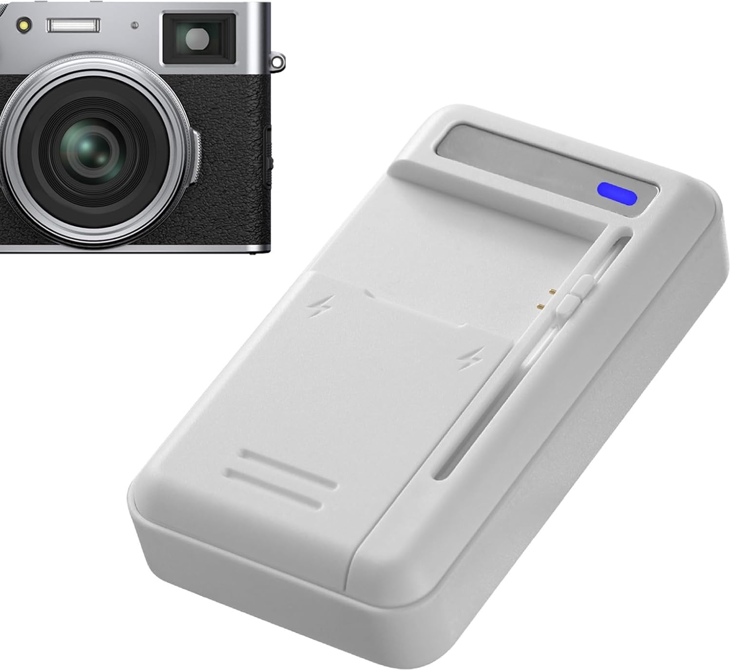Caricabatteria per fotocamera, caricabatterie per fotocamera ad alta velocità, compatibilità, accessorio da viaggio affidabile, adattatore di tipo C, adatto per telefoni e batterie retrò