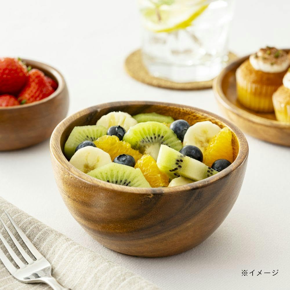 Amazon.co.jp: カインズ(CAINZ) アカシア サラダボウル S 幅13cm 奥行