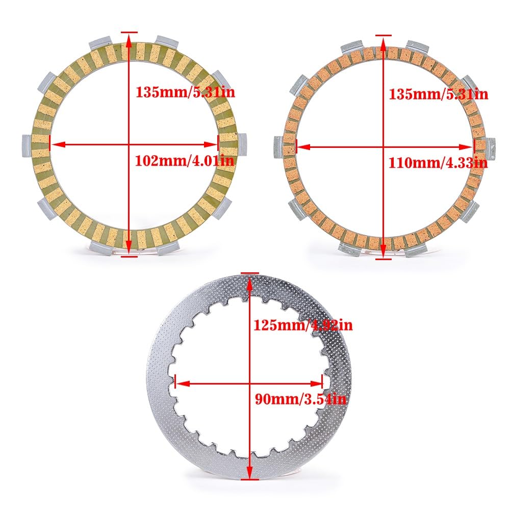 [Replacement Vehicle Parts] Disques de Friction d'embrayage for Honda CB500R CBF500 CB 500R CBF 500 CBR400RR MC29 XL600V for Transalp VT600 VT600C NV600 for Shadow 600 VLX [Replacement]