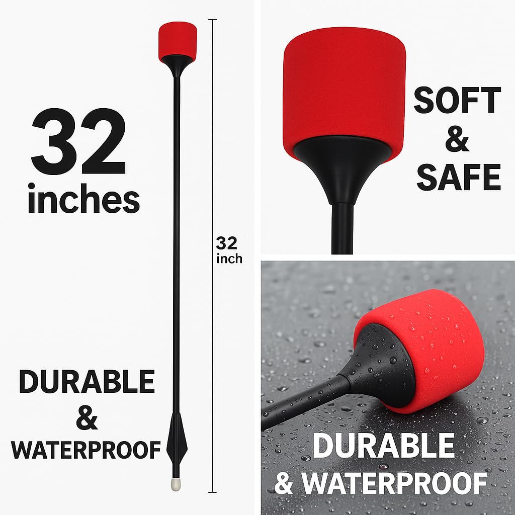 Arrow Soft Arrows Foam Tipped for ArrowSoft Pop Out Game and Archery Tag! (Red, 8)