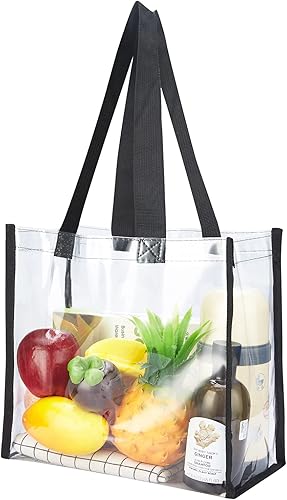 Miniatura 4 de HAOGUAGUA Paquete de 2 bolsas transparentes aprobadas para estadios de 12 x 12 x 6, bolsa transparente transparente para trabajo, conciertos