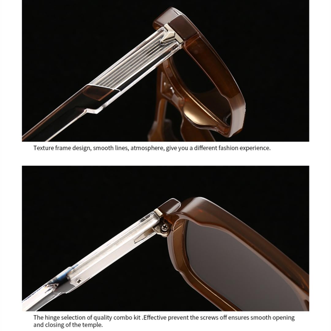 Gafas de sol para hombre y mujer, estilo retro con remaches, tonos azul té, protección UV400, gafas de sol degradadas para exteriores.
