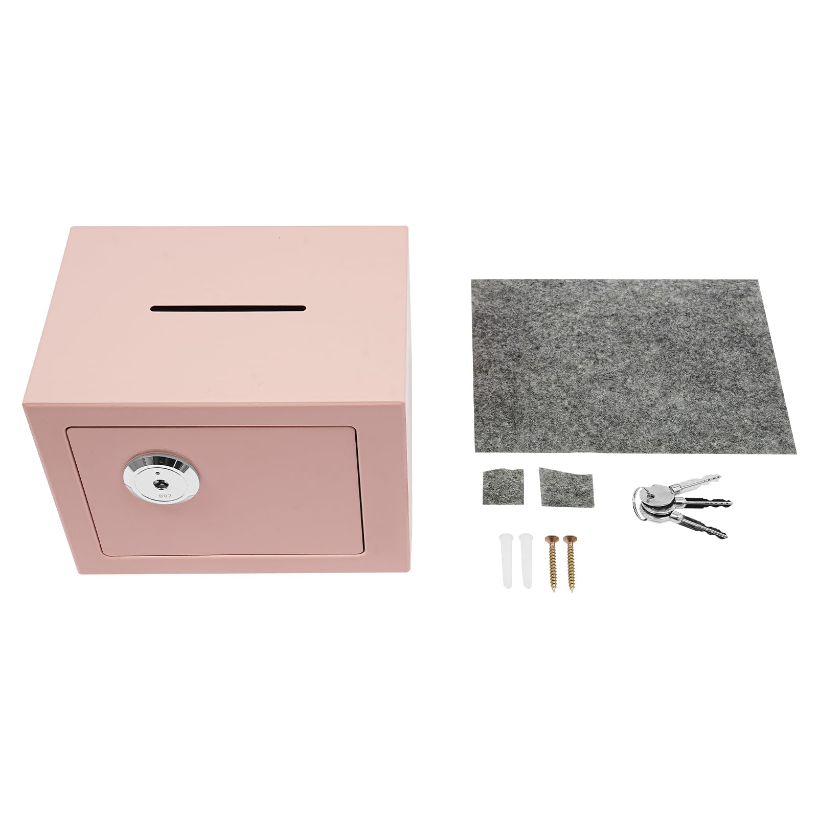 Caja fuerte para llaves, caja de dinero con cerradura con ranura, 4,6 l, caja fuerte para el hogar, hucha, caja fuerte pequeña con llave, caja fuerte mecánica para muebles para el hogar con llave
